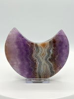 Amethyst Lace Agate Large Moon #2