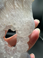 Druzy Agate Geode Indigenous-Inspired Profile Headdress Carving #5
