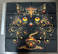 Elegant Cat and Cup Tarot/Altar Cloth