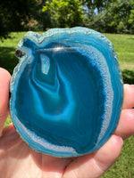 Dyed Blue Agate Slice #26