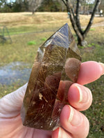 Gold Rutilated Quartz Point #4