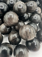 Silver Sheen Obsidian Spheres