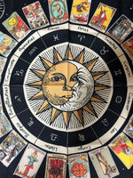 Sun & Moon Wheel of the Zodiac Altar/Tarot Cloth