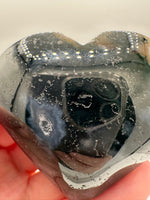 Moss Agate Carved Heart #6