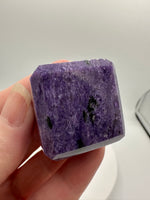 Charoite Polished Carved Cube