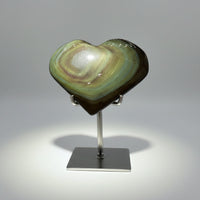 Rainbow Sheen Obsidian Heart #9