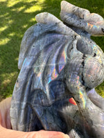 Labradorite Dragon Castle Carving