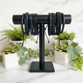 Black Leather Bracelets