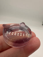 Cat Head Shape Rainbow Fluorite Bowl Carving #2