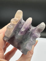 Rainbow Fluorite Dragon Head Carving #10 – 371g