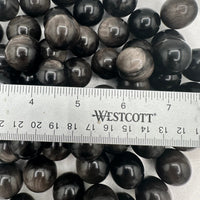 Silver Sheen Obsidian Spheres