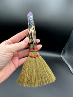 Fluorite & Amethyst Decorative Crystal Broom
