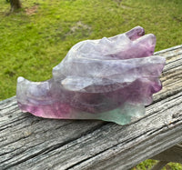 Fluorite Dragon Head Carving #16