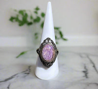 Natural Charoite Ring #7