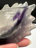 Rainbow Fluorite Dragon Head Carving #7 – 405g