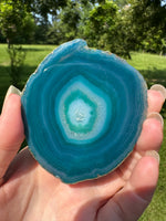 Dyed Blue Agate Slice #30