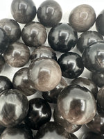Silver Sheen Obsidian Spheres