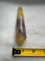 Carved Fluorite Scepter with Rainbows #4