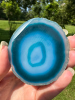 Dyed Blue Agate Slice #27