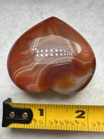 Carnelian Heart Palm Stone #12