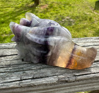 Fluorite Dragon Head Carving #10