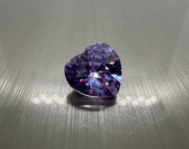 Checker Heart Lavender Cz 9mm 5.30ct