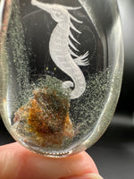 Beautiful Seahorse Garden Quartz Inner Scene Carving #9