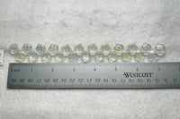 Clear Iridescent Glass Leaf Bead Strand – Aurora Borealis Finish