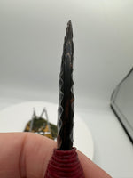 Handmade Fluorescent Ruby in Zoisite, Africa and Mahogany Sheen Obsidian, Glass Buttes, OR, Dagger