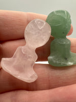 Carved Gemstone Yoga Alien