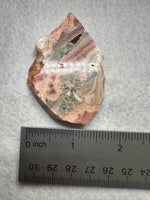Rhodochrosite Slab #6 – Pink Banded Natural Stone Specimen with Matrix & Natural Cavity
