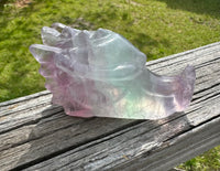 Fluorite Dragon Head Carving #11