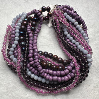 Purple Designer Mixed Glass Bead Strand Bundle – Assorted Glass Beads for Jewelry Making