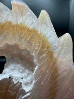 Druzy Agate Geode Indigenous-Inspired Profile Headdress Carving #7