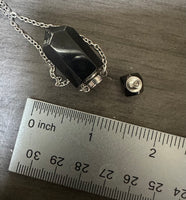 Black Obsidian Perfume/Essential Oil Bottle Necklace
