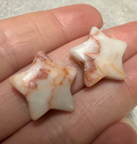 Red Vein Jasper Star Pair