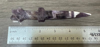 Chevron Amethyst Carved Knife