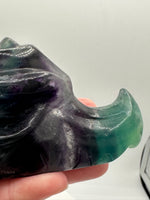 Fluorite Dragon Head Carving #22