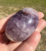 Amethyst Mixed with Stripe Agate Palm Stone #12
