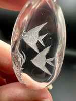 Beautiful Garden Quartz with Fish Inner Scene Carving #2