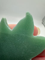 Green Aventurine Cannabis Leaf Carving #5