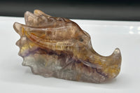 Rainbow Fluorite Dragon Head Carving #9 – 418g