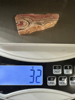 Rhodochrosite Slab #4 – Pink Banded Rhodochrosite with Concentric Eye Pattern