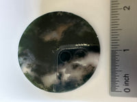 Moss Agate Polished Round Slice #23