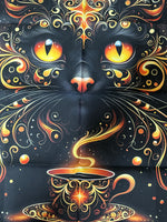 Elegant Cat and Cup Tarot/Altar Cloth