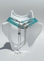 Natural 2mm Blue Apatite Necklaces