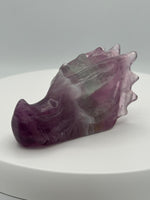 Fluorite Dragon Head Carving #18