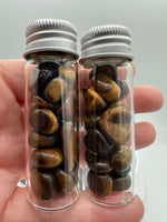 Glass Jar of Polished Tiger’s Eye