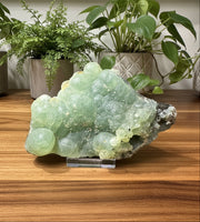 Prehnite mixed with Green Tourmaline Raw Specimen #4