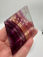 Rhombus Shaped Fluorite Carving with Stand #2